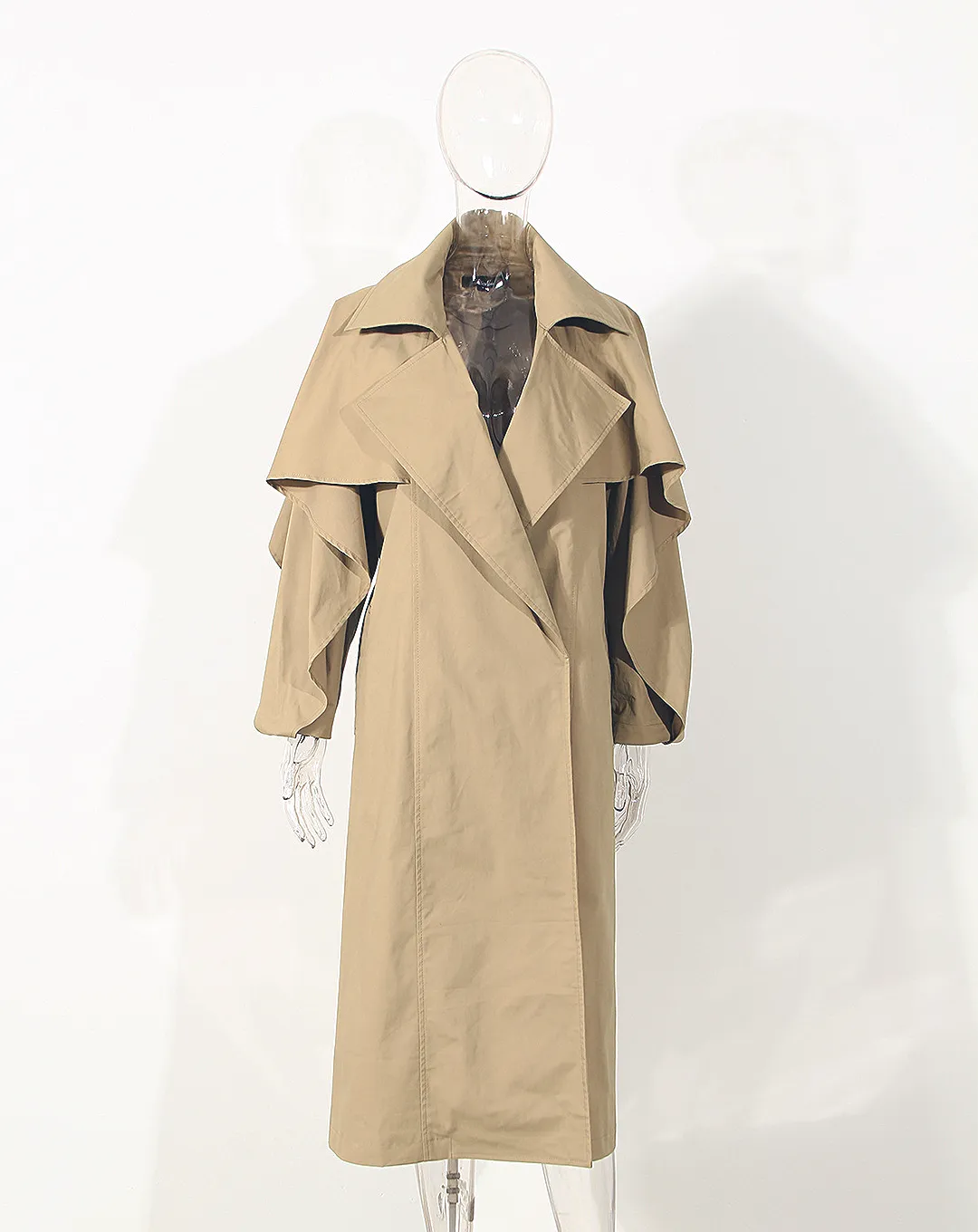 ♀Cape Style Long Trench Coat