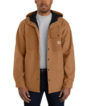 Carhartt Heavyweight Hooded Shirt Jacket - Oiled Walnut Heather