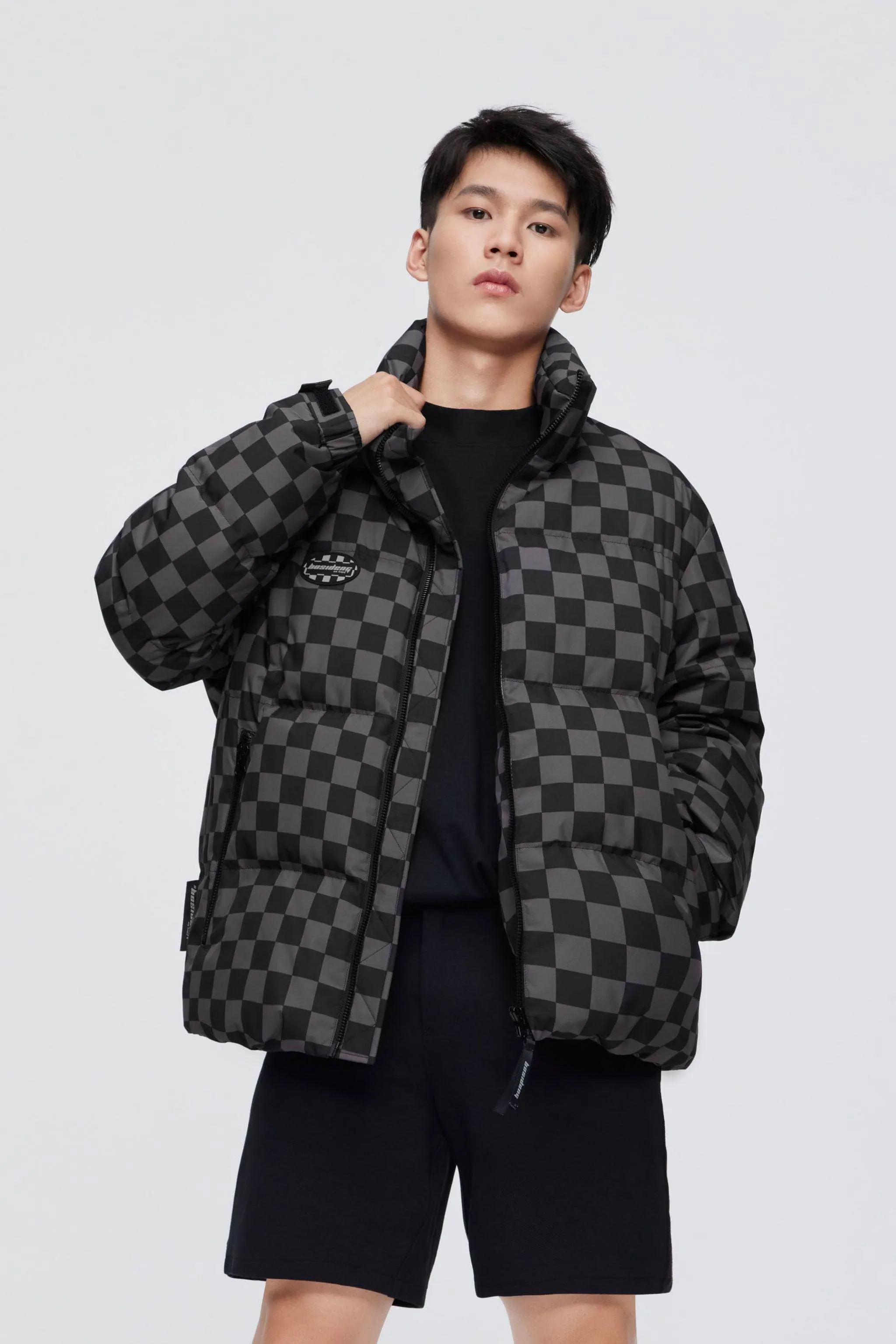 Checkerboard Short Down Puffer