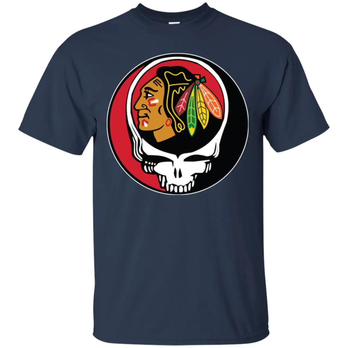 Chicago Blackhawks Grateful Dead Steal Your Face Hockey Nhl Shirts