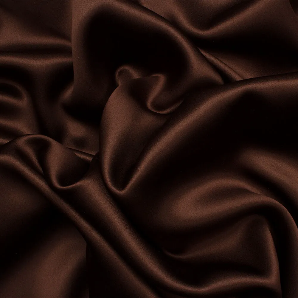 Chocolate Brown Silk Satin