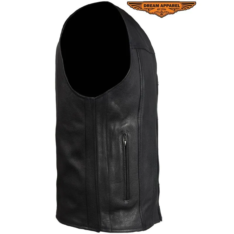 Classic Motorcycle Club Vest with Gun Pockets