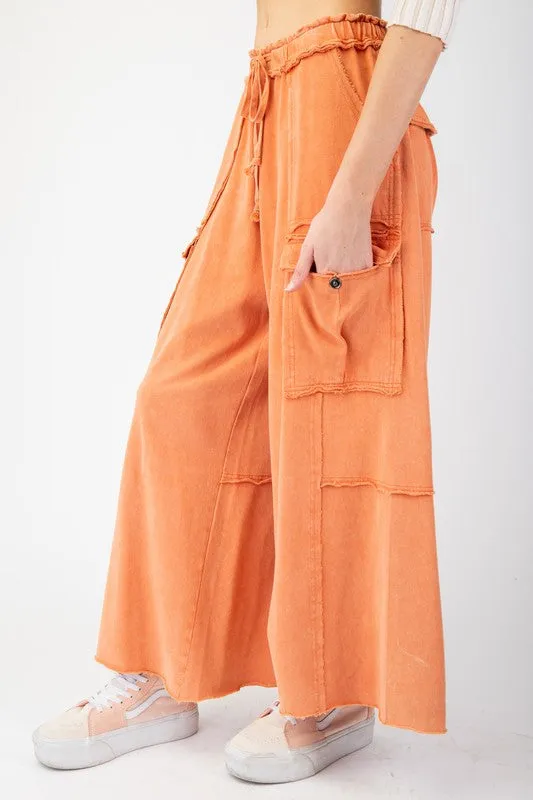 Comfy Trends Washed Rust Pants