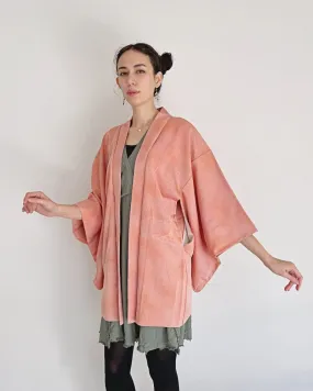 Coral Pink Haori Kimono Jacket