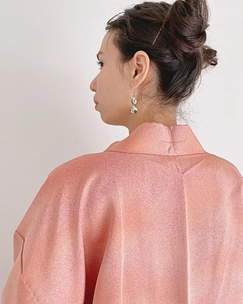 Coral Pink Haori Kimono Jacket