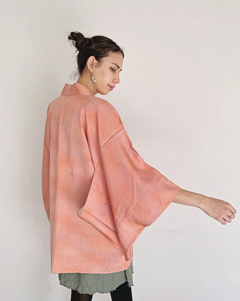 Coral Pink Haori Kimono Jacket