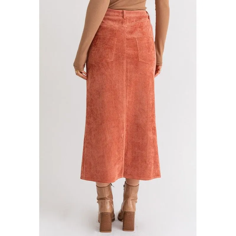 CORD MAXI SKIRT