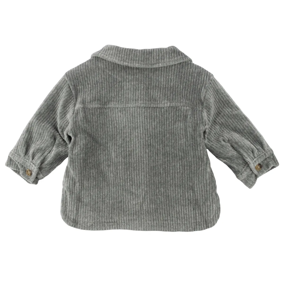 Corduroy w/Snowdrift Shacket- Heather Gray