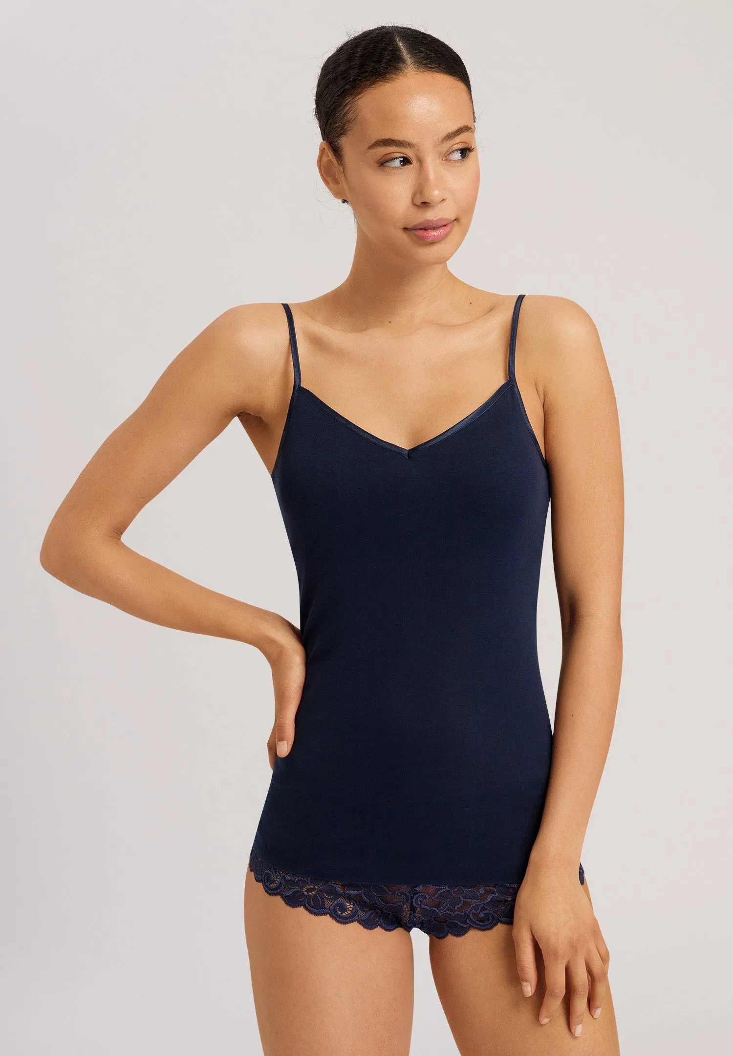 Cotton Seamless Padded Cotton Camisole | Deep Navy 71605-1610