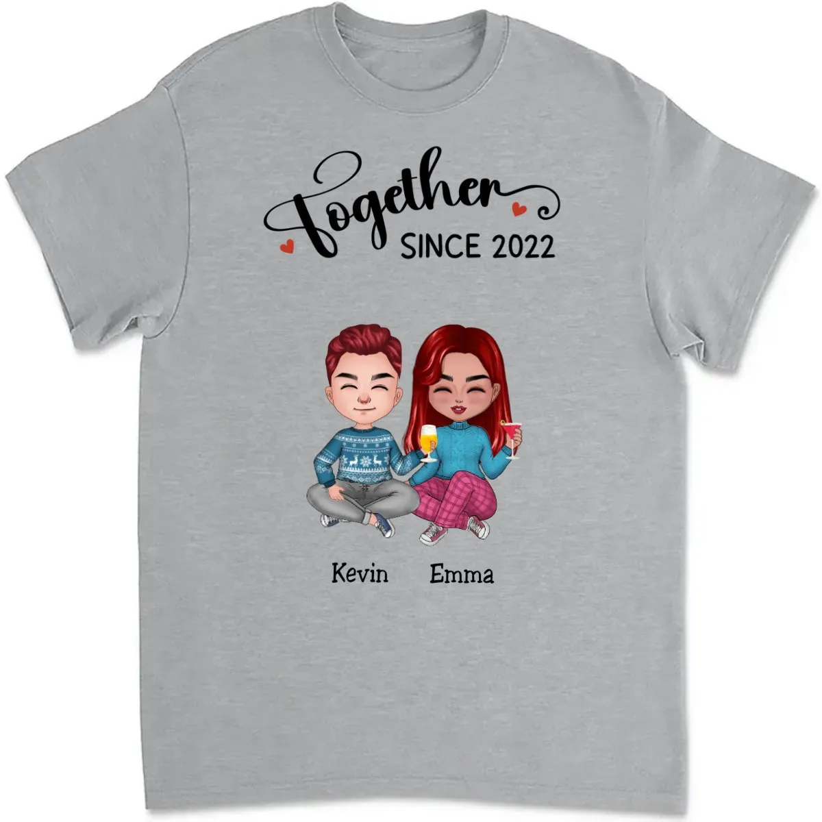 Couple - Together Since - Personalized T-Shirt