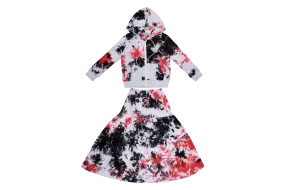 Crew Kids Pink Terry Tie Dye Maxi Set