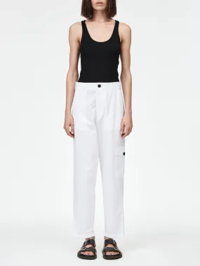 Cropped Cargo Pant in White