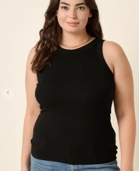 Curvy Rib Round Neck Tank