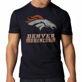 Denver Broncos 47 Brand Midnight Navy Soft Cotton Basic Scrum T-Shirt