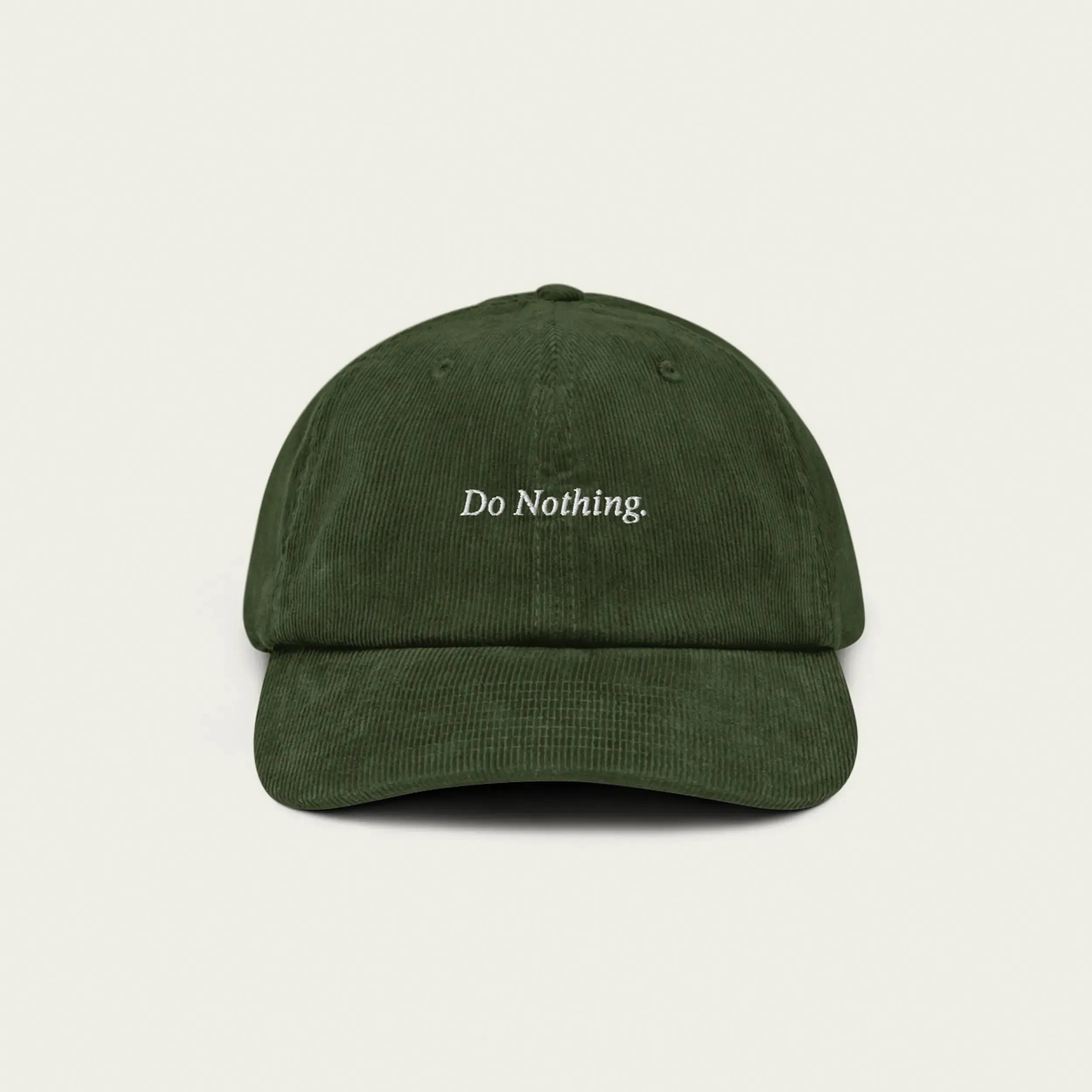 Do Nothing. Corduroy Hat - Green