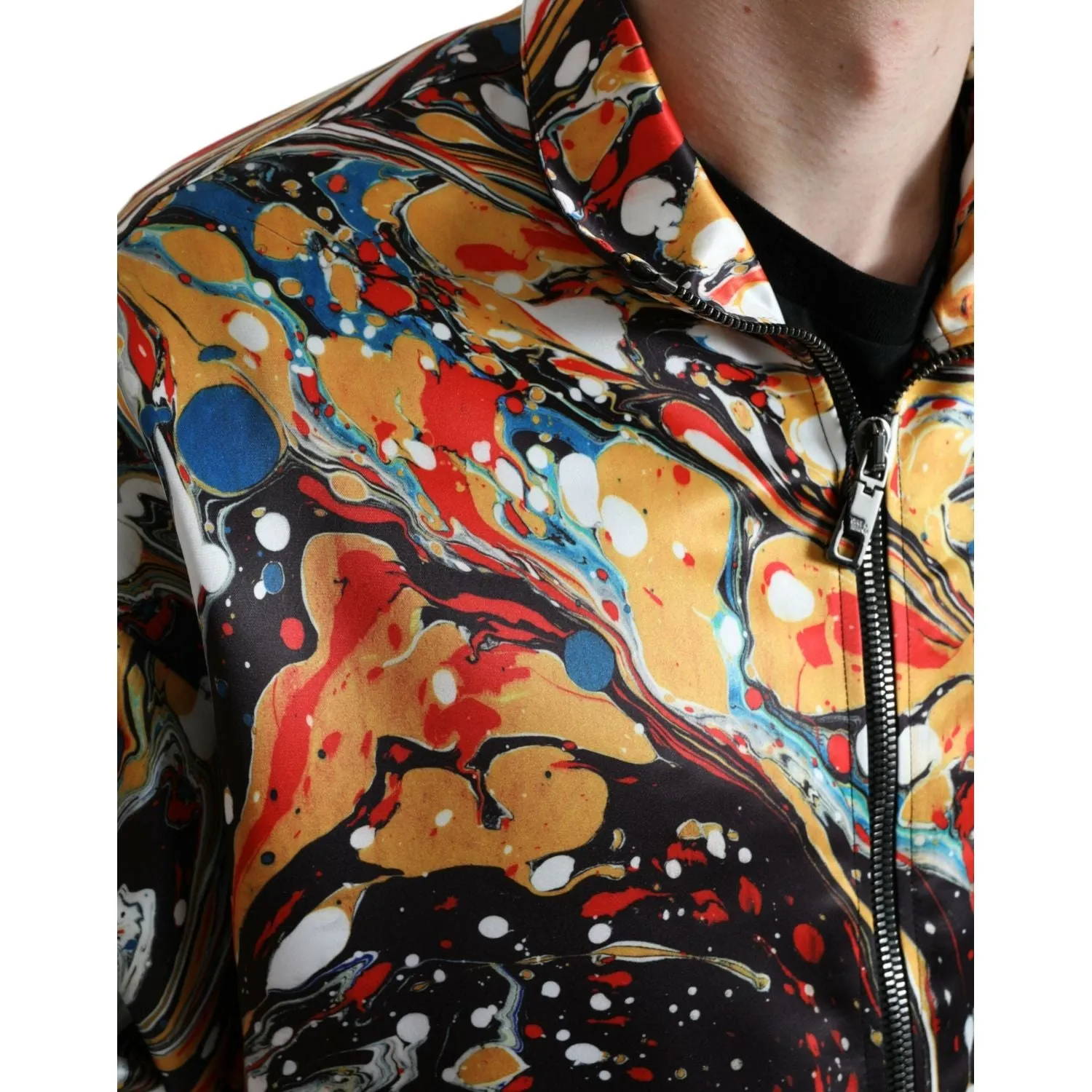 Dolce & Gabbana Colorful Abstract Bomber Jacket