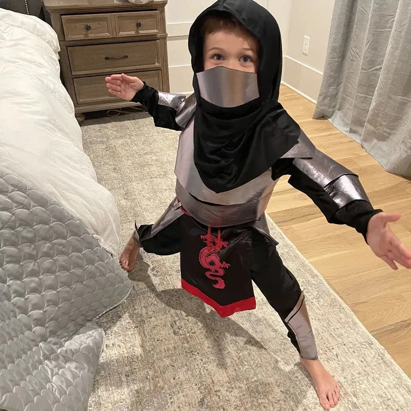 Dragon Silver Outfit Ninja Kid Costumes