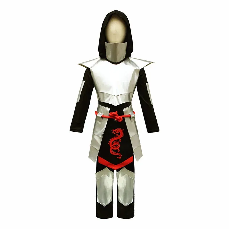 Dragon Silver Outfit Ninja Kid Costumes