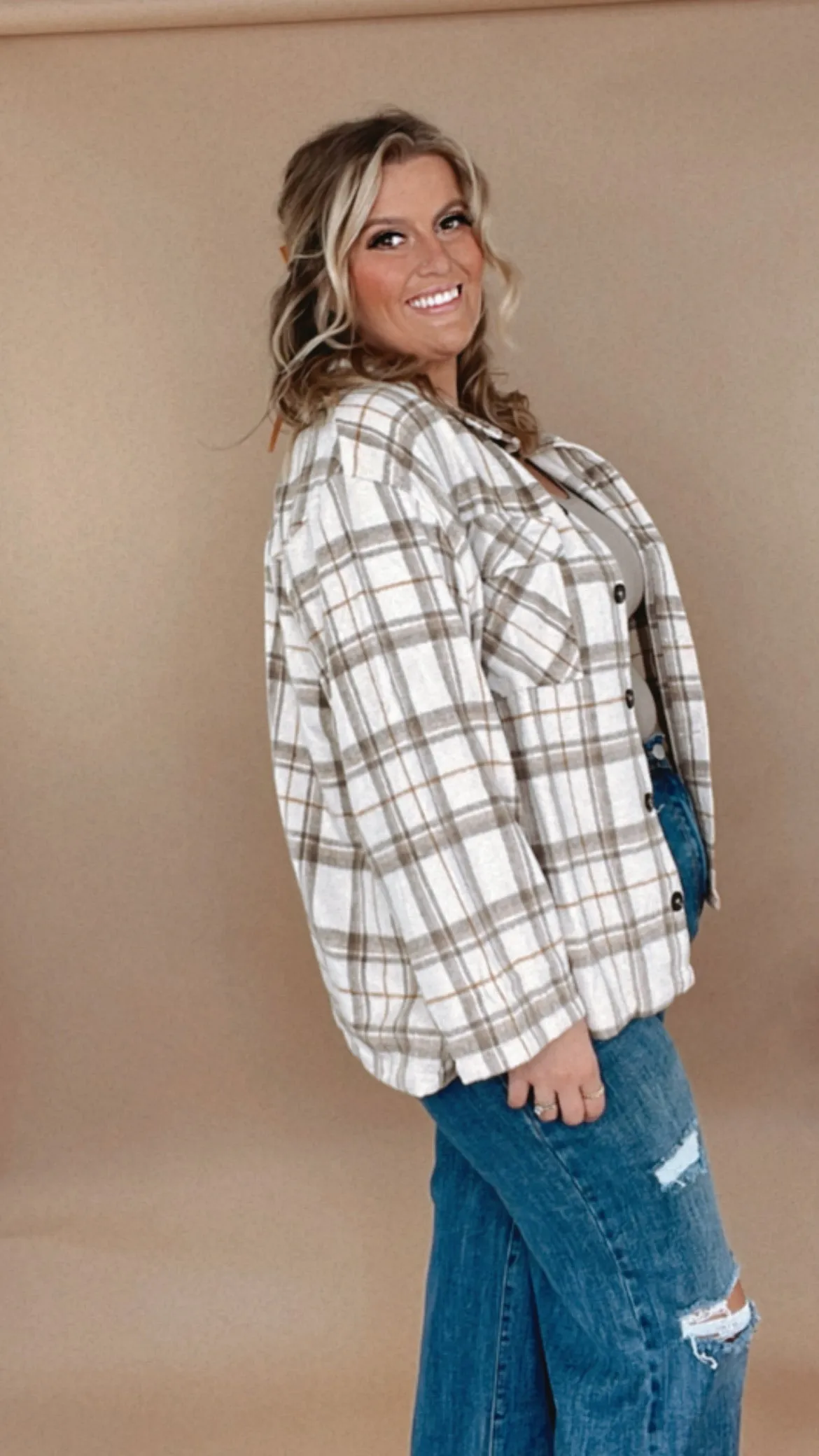 Ella Plaid Shacket, Multi