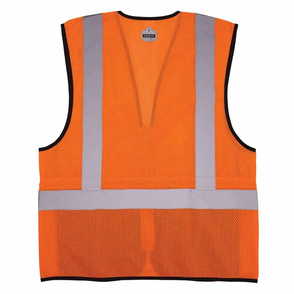 Ergodyne 23023 8210ZBK S/M Orange Hi Vis Safety Vest