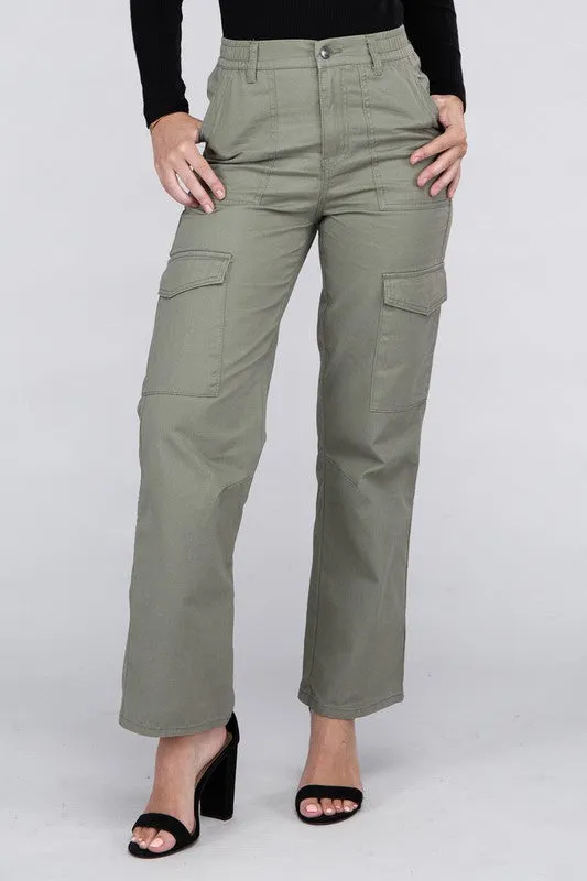 Everyday Wear Elastic-Waist Cargo Pants // 3 Colors