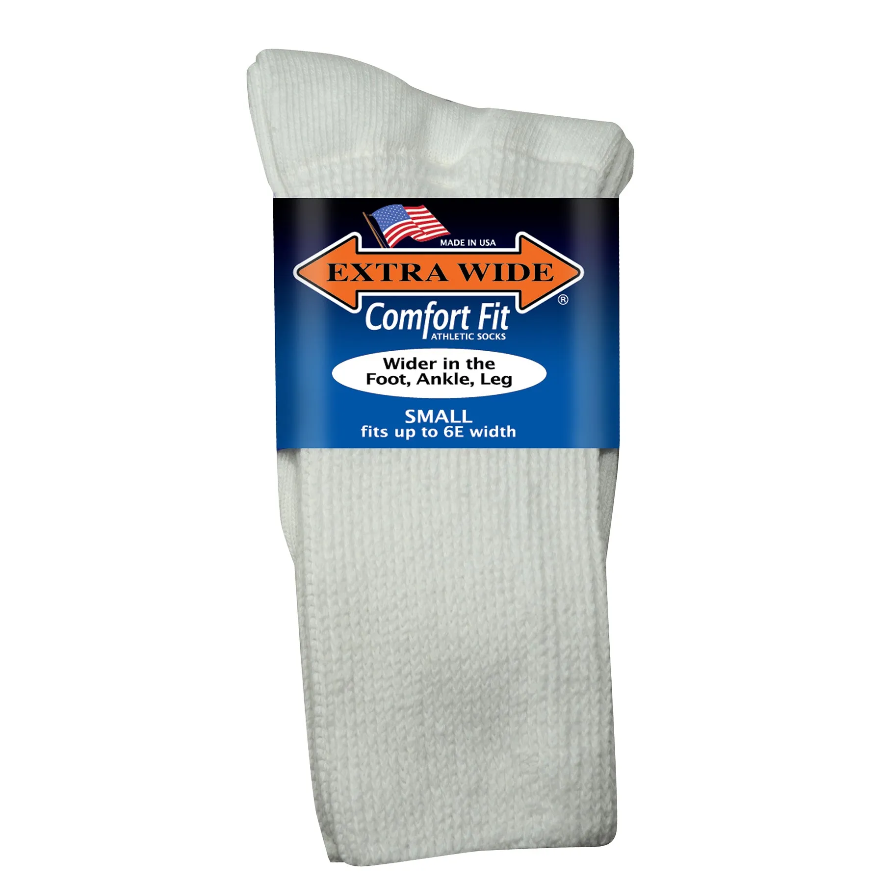 Extra Wide Athletic Crew Socks