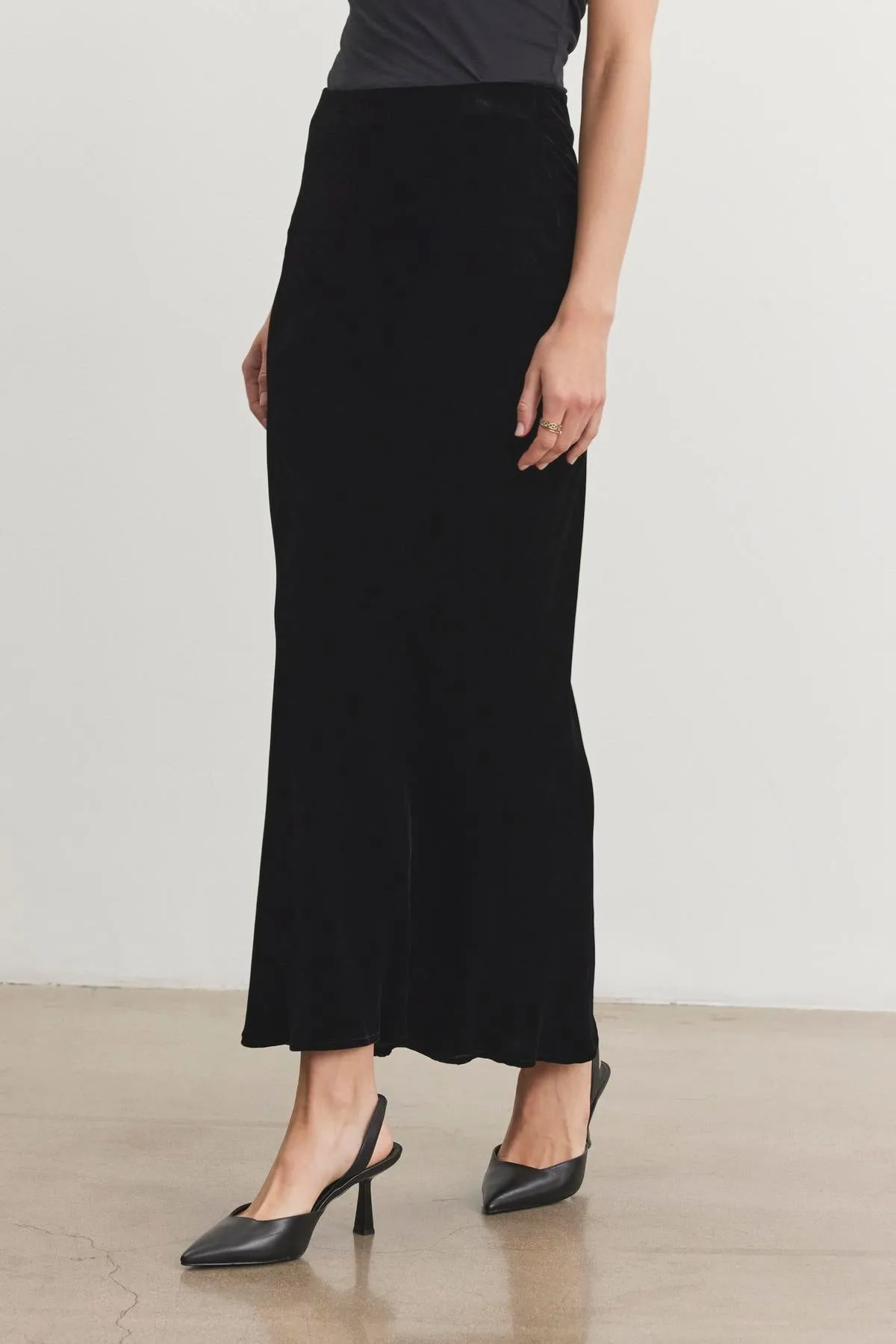 EZA SILK VELVET SKIRT