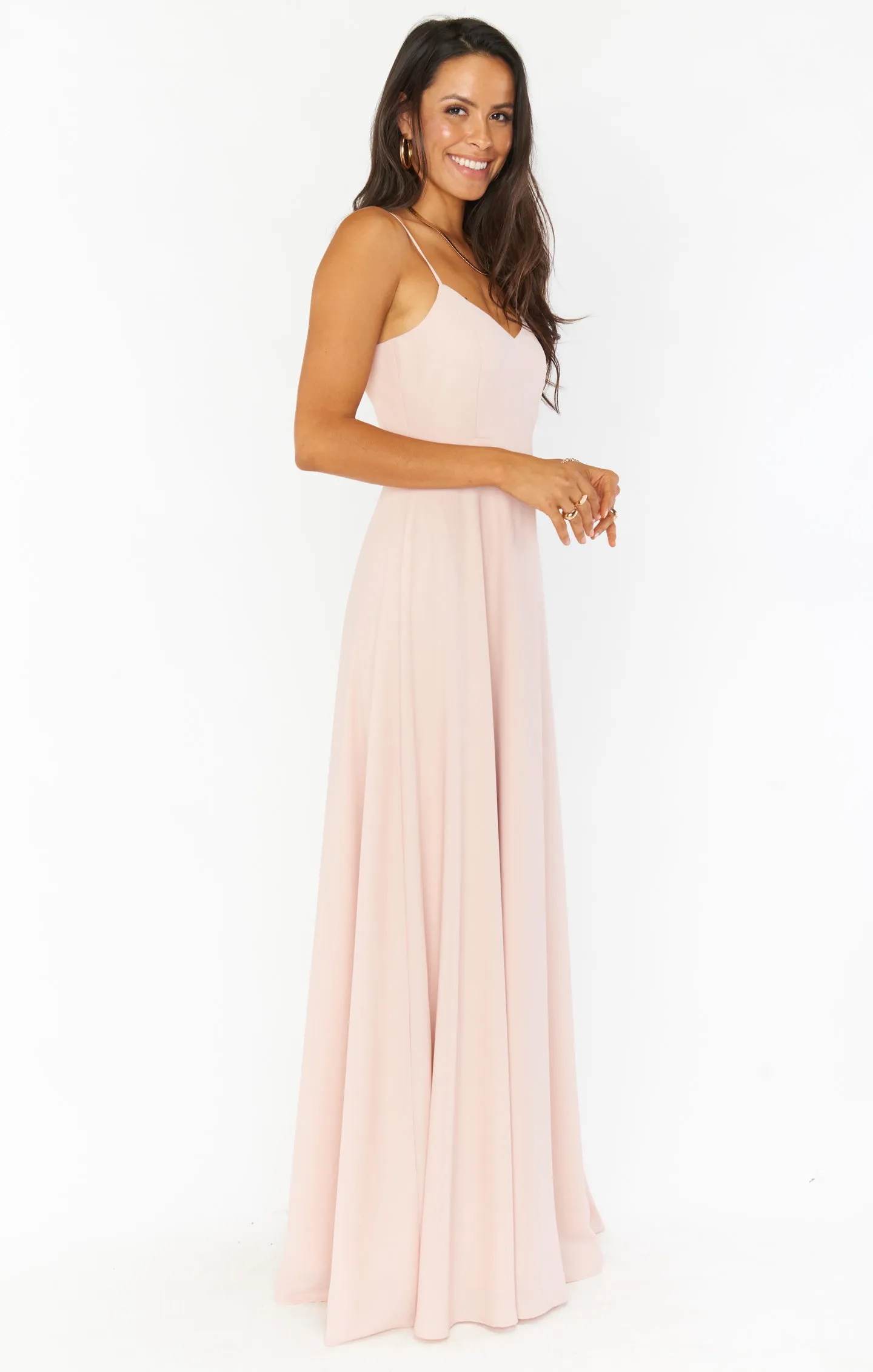 Faith Maxi Dress ~ Dusty Blush Crisp