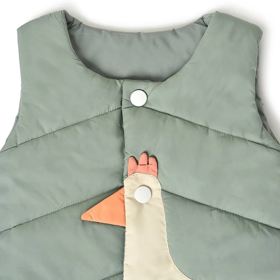 Farm Friends Woven Sleeveless Plain Jacket