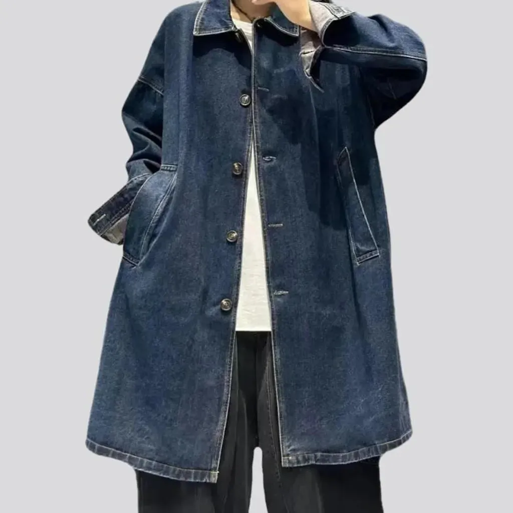 Fashion vintage denim coat for women