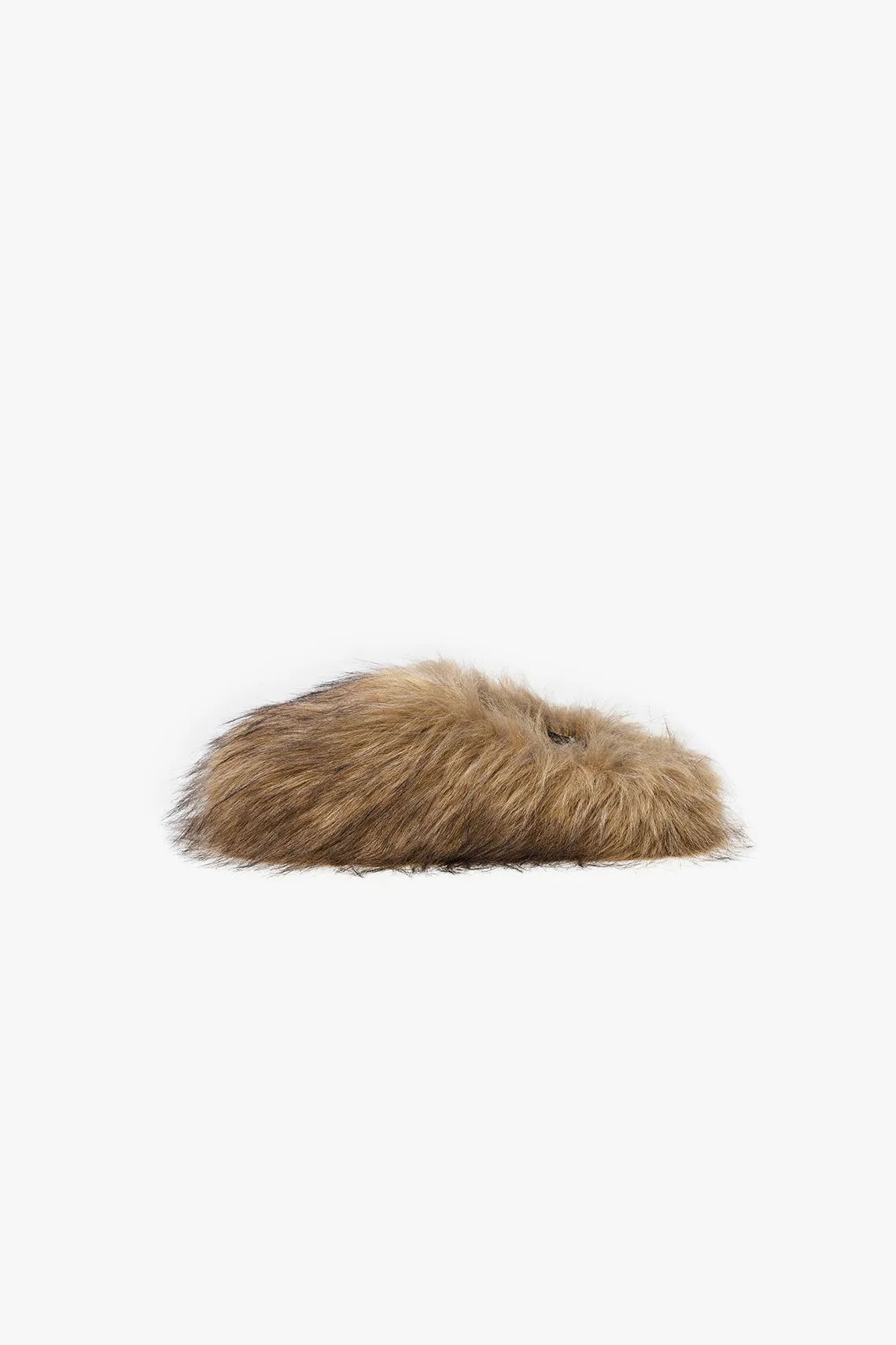 Faux Fur Clog Brown