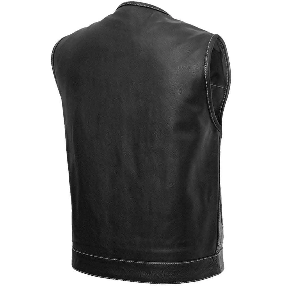 First Mfg Mens Bandit Concealment Leather Vest Size MEDIUM - Final Sale Ships Same Day