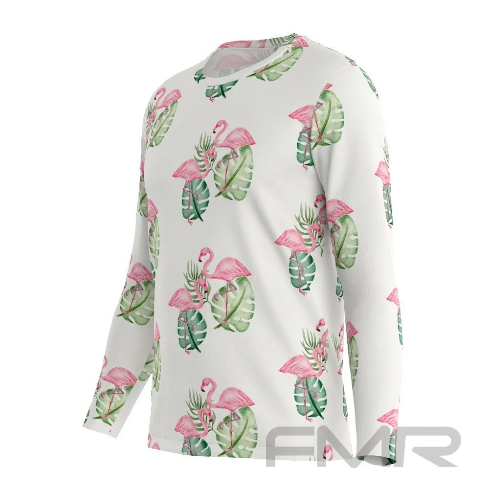 FMR Men's Flamingo Print Long Sleeve Shirt