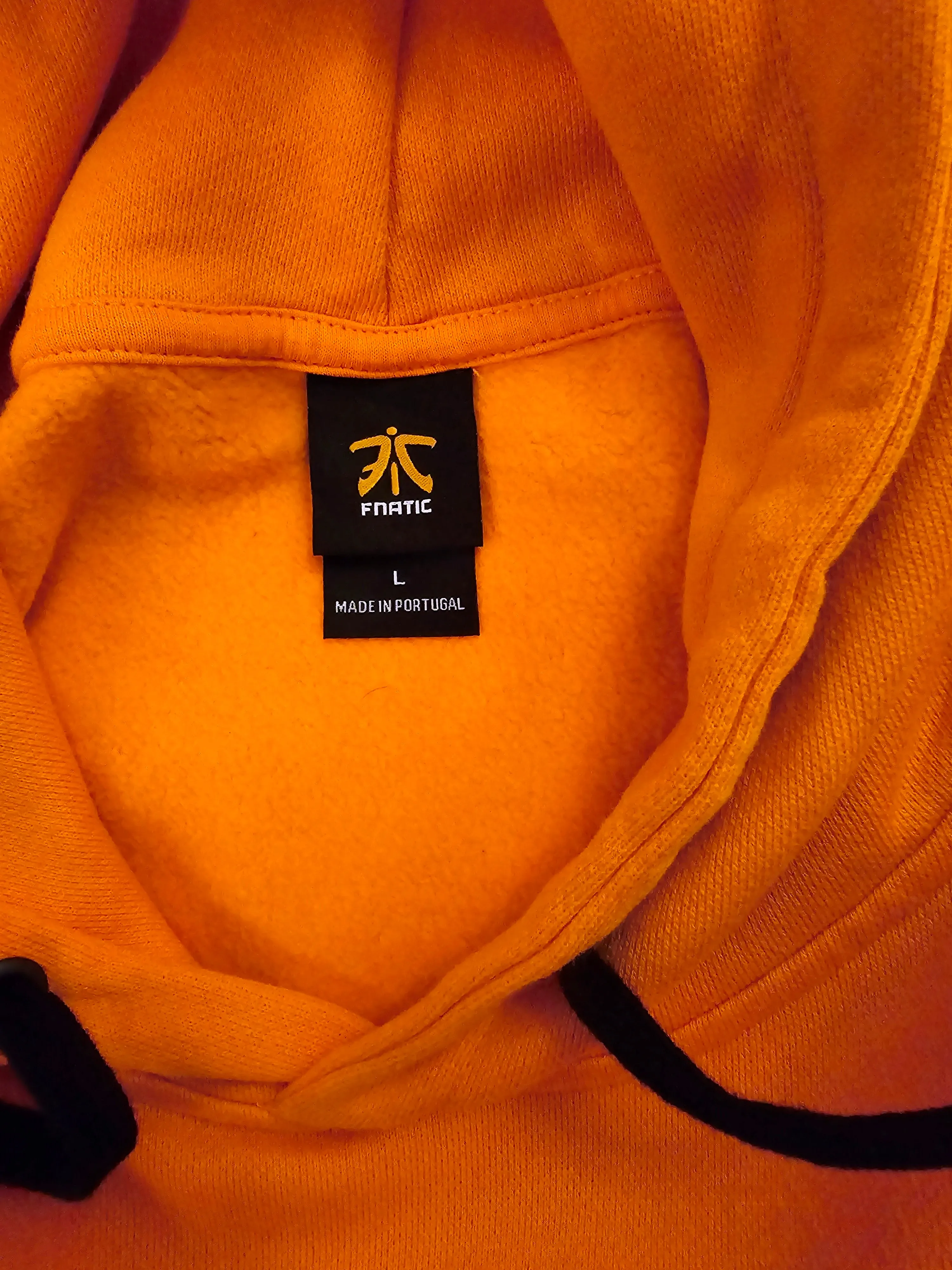 Fnatic Orange Unisex Core Hoodie With Central Logo UK L