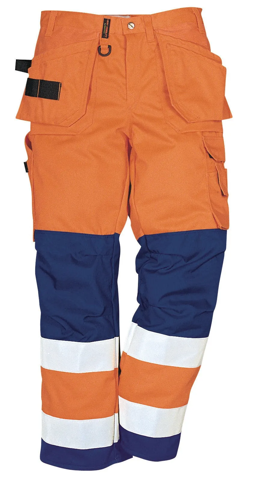 Fristads Plu-292 Trousers  Orange / Navy