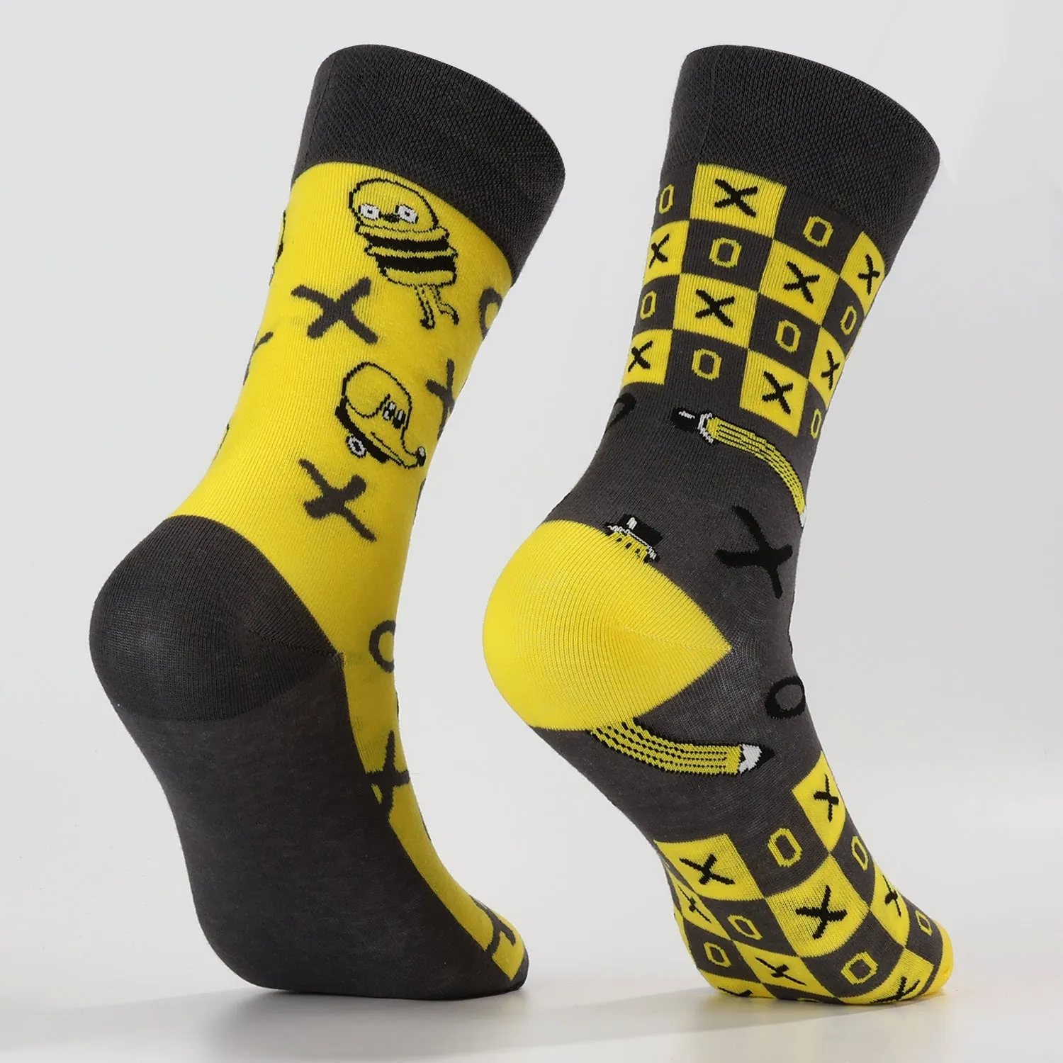 Fun Face Checkers Socks