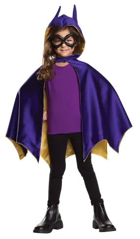 Girls DC Comics Batgirl Hooded Cape & Mask Costume Set