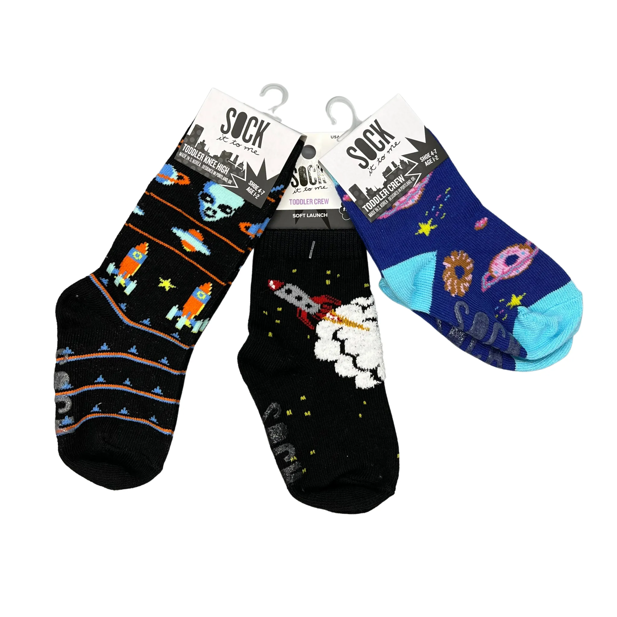 Going to Space Toddler Socks - 3 Pack