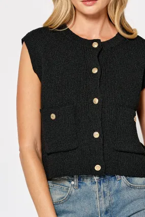 Gold Button Sweater Vest