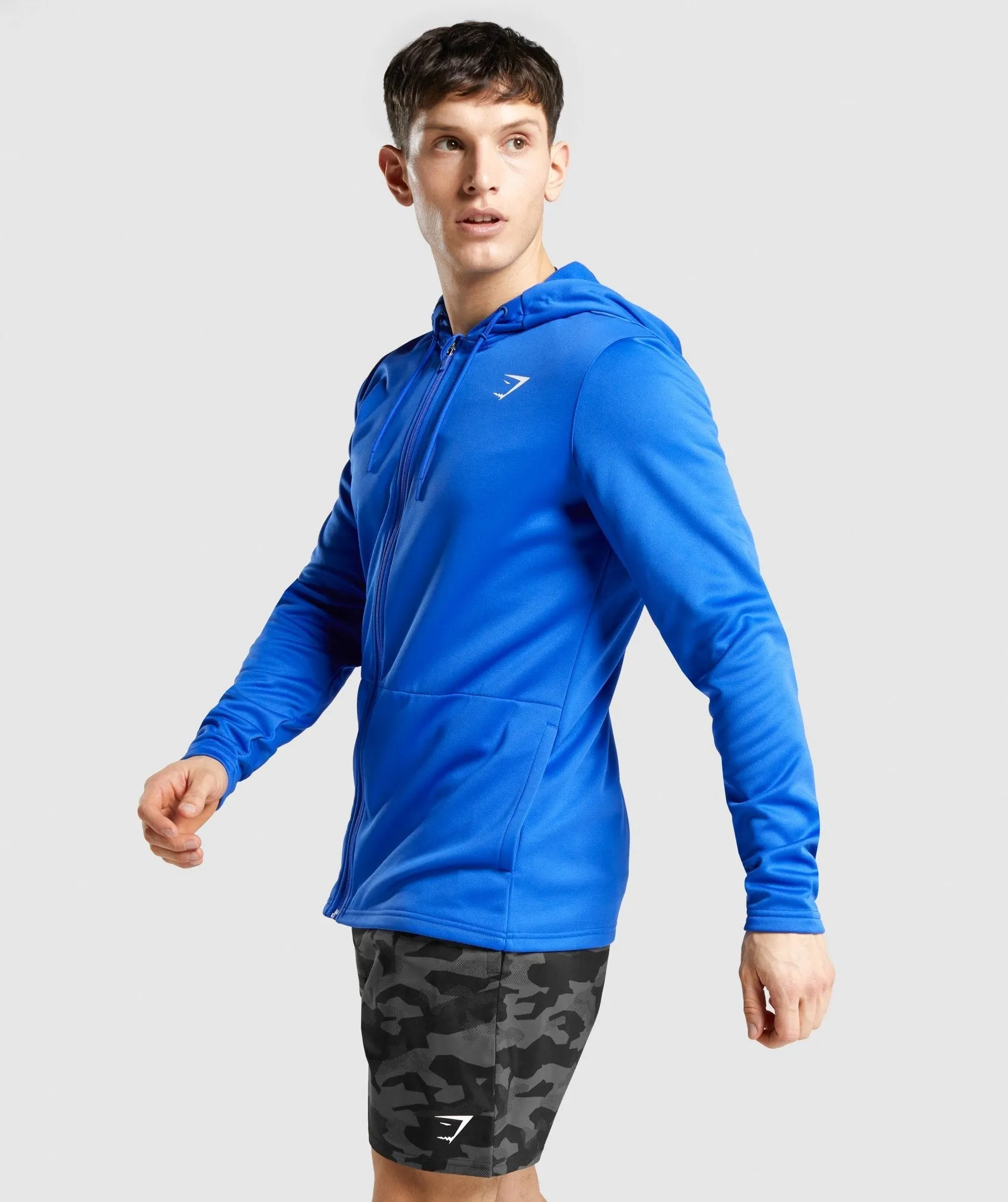 Gymshark Arrival Zip Up Hoodie - Blue