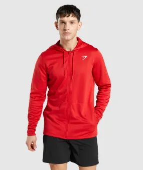 Gymshark Arrival Zip Up Hoodie - Red