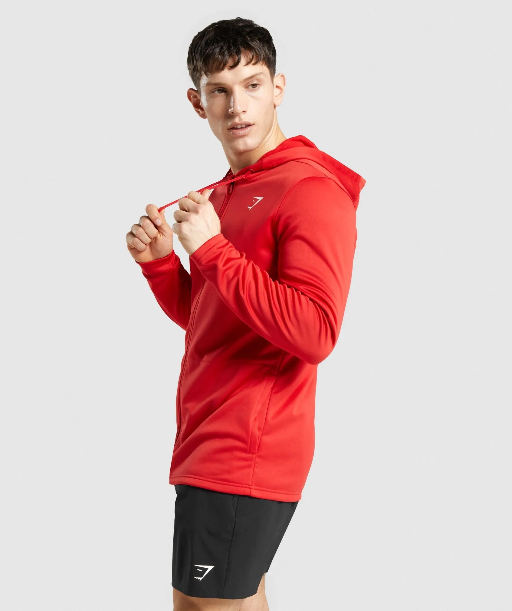 Gymshark Arrival Zip Up Hoodie - Red