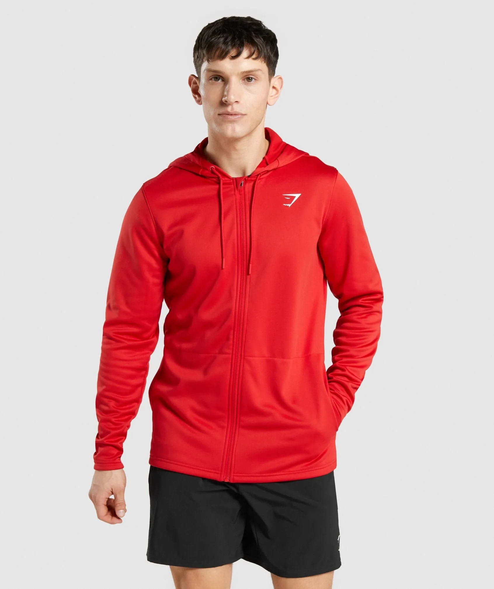 Gymshark Arrival Zip Up Hoodie - Red