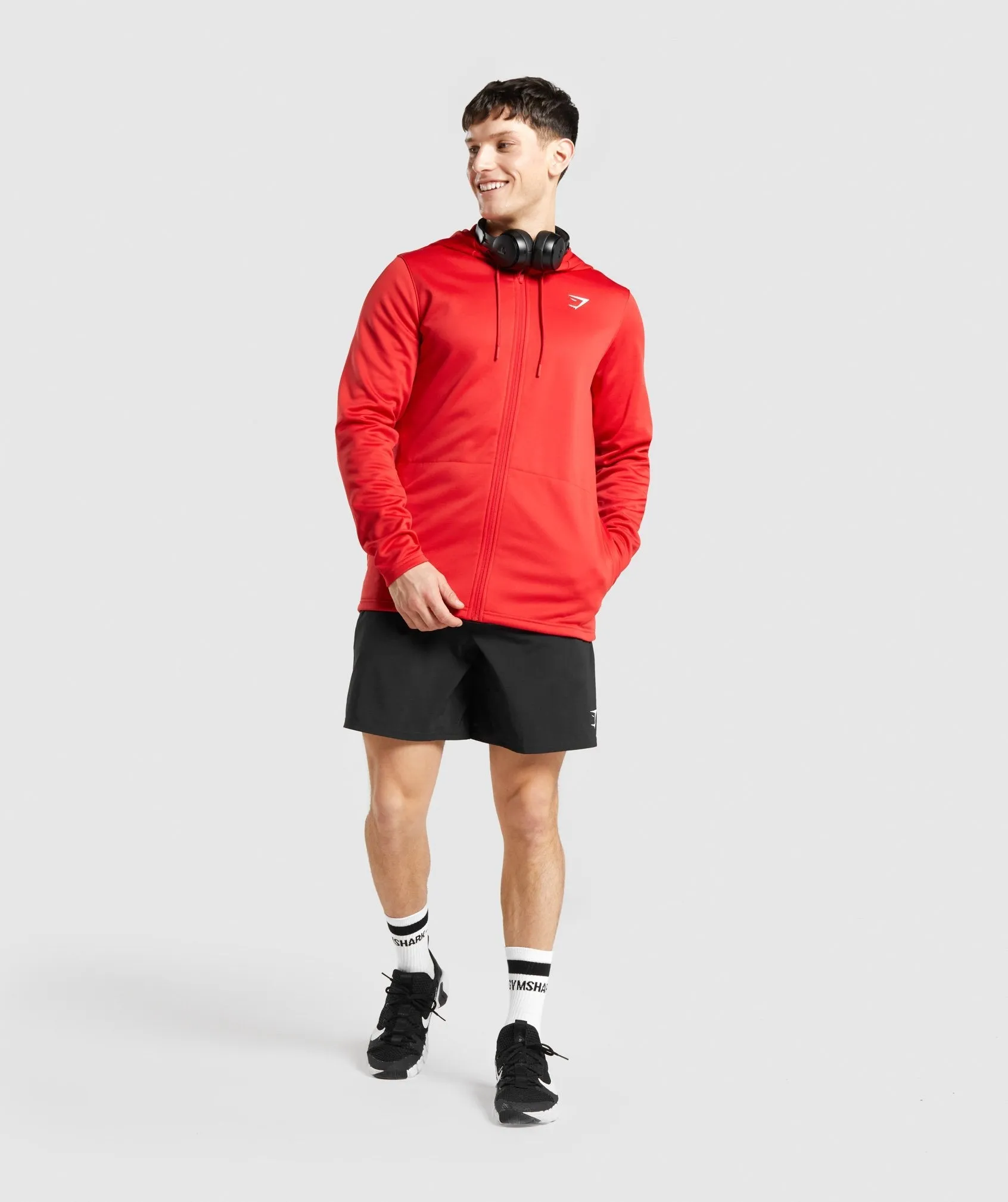 Gymshark Arrival Zip Up Hoodie - Red