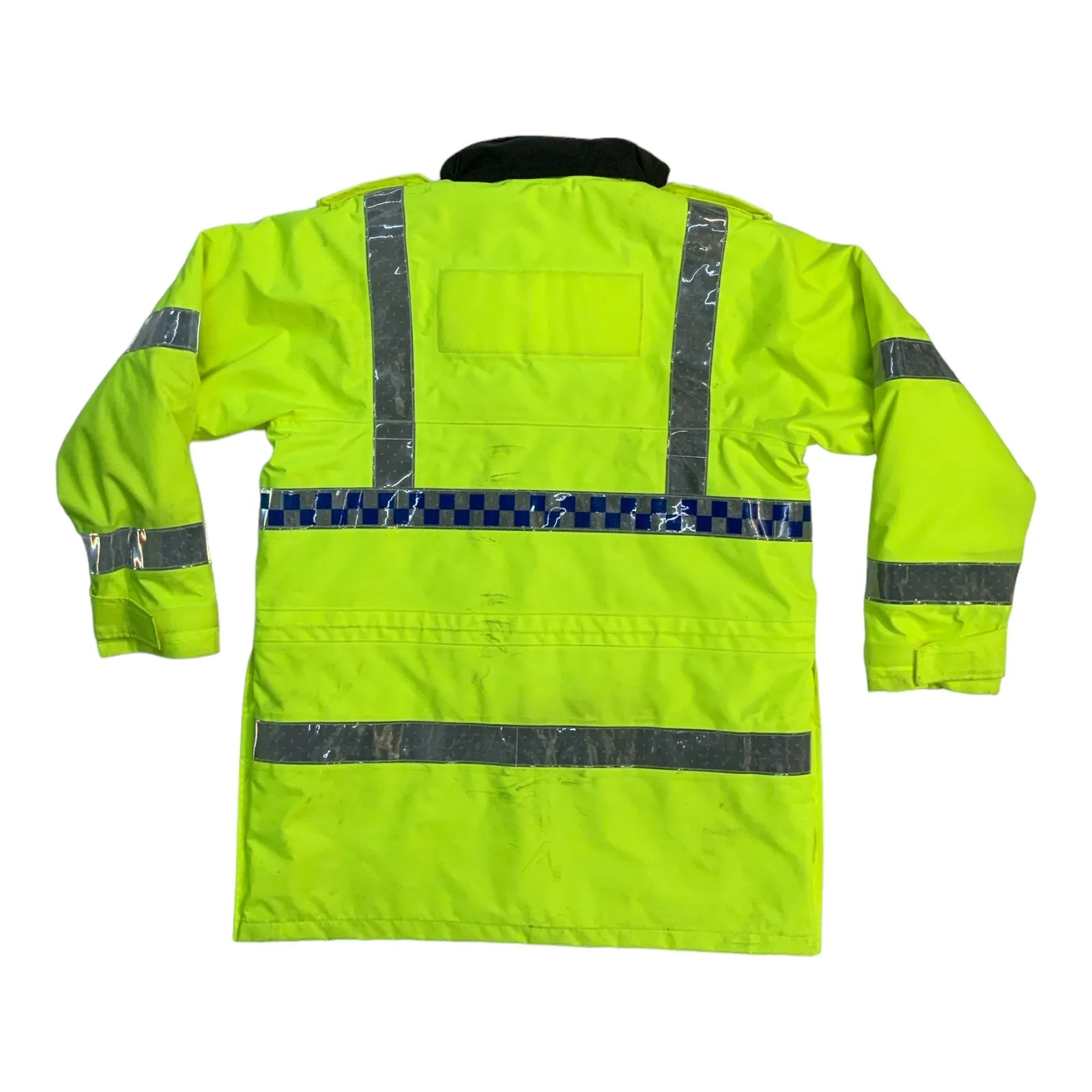 Hi Vis Jacket Waterproof Rain Coat Security Events Traffic Dog Handler HVPC19B