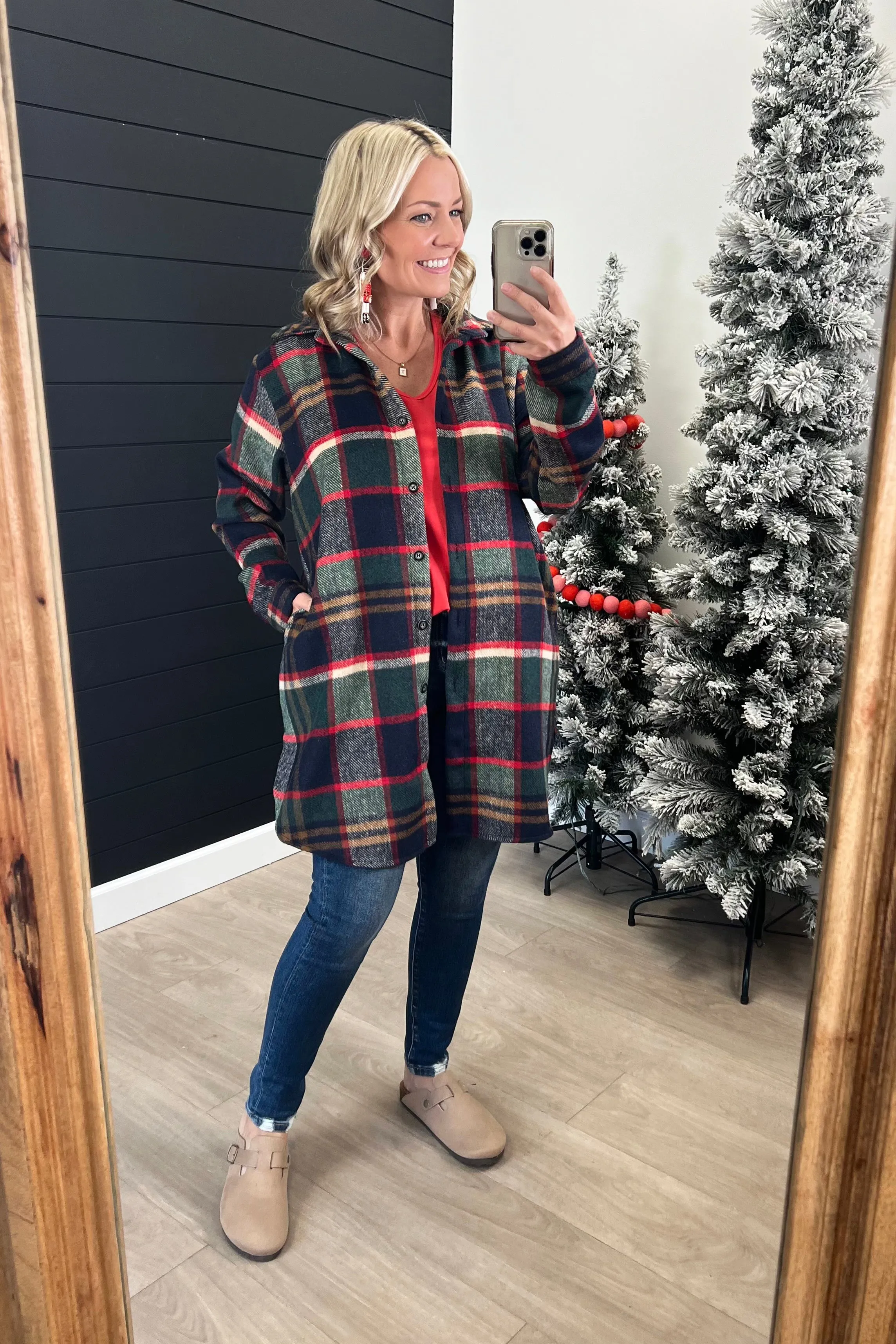 Holiday Plaid Classic Flannel Shacket