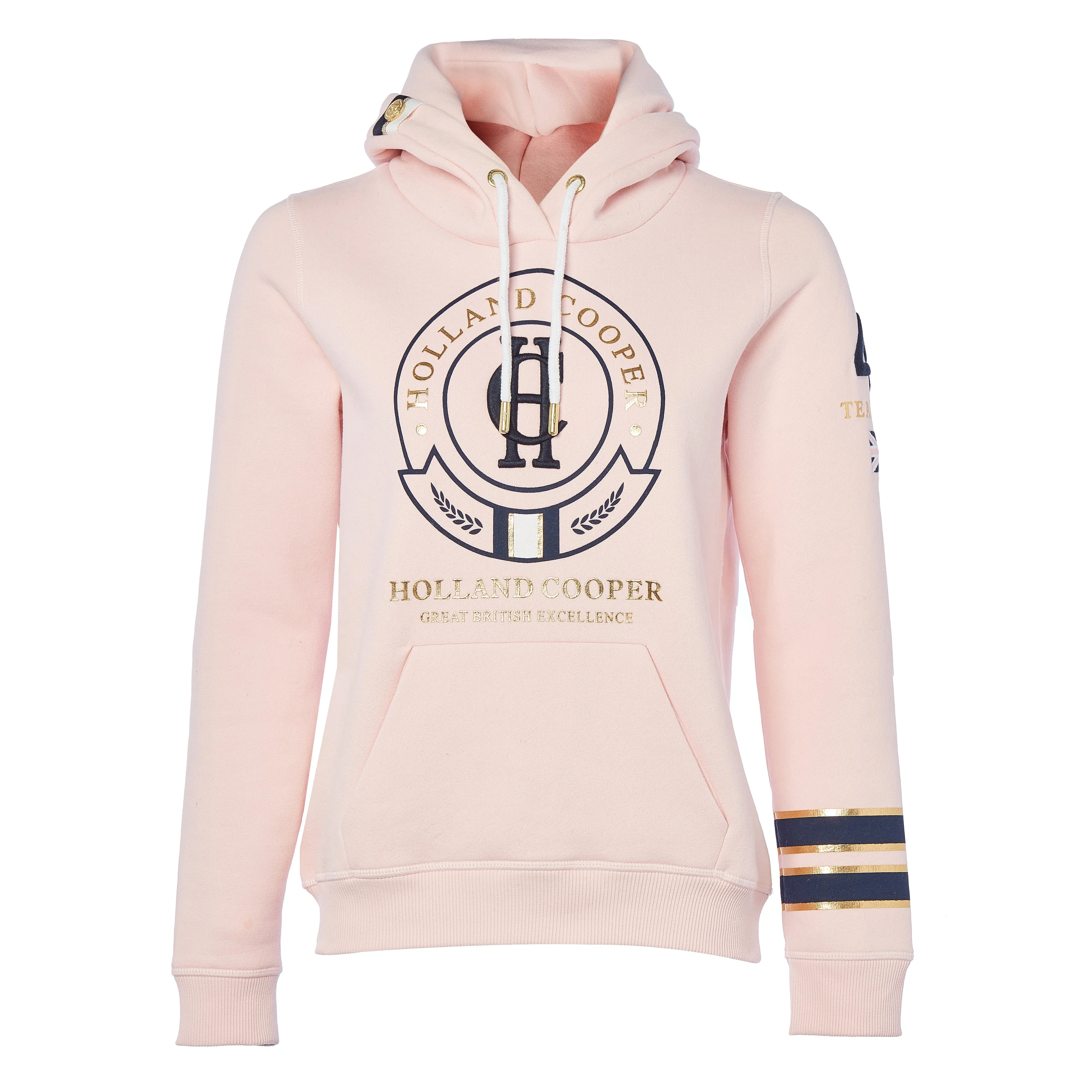 Holland Cooper Heritage Ladies Hoodie Sweat Top in Blush