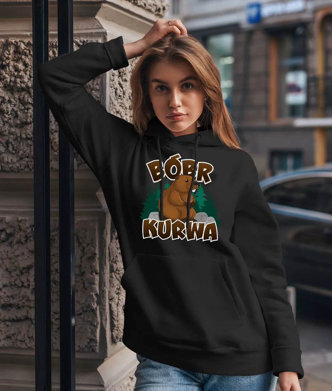 Hoodie - Bóbr Kurwa (Biber)