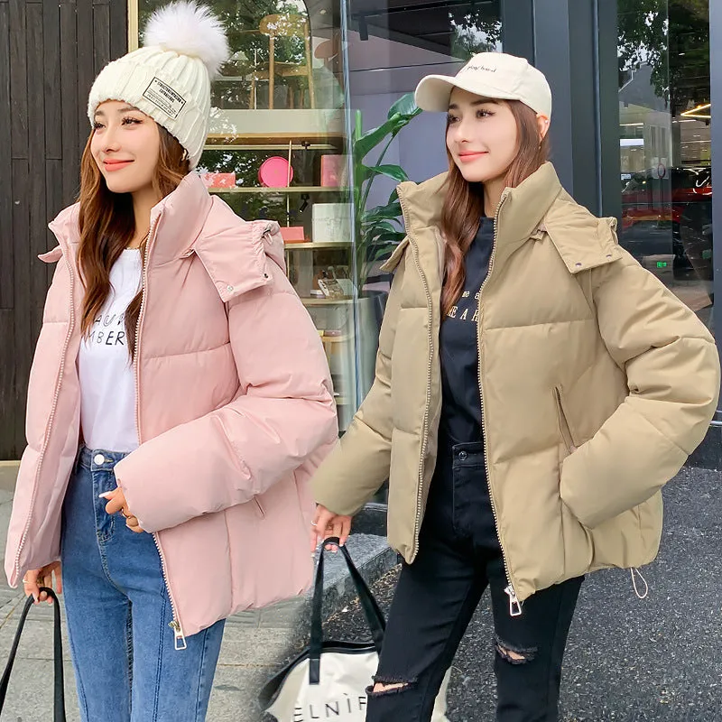 Hot Trade 2024 Winter New Korean Edition Women's Short Down Padded Jacket Thickened Hooded Women's Padded Jacket Student Padded Jacket