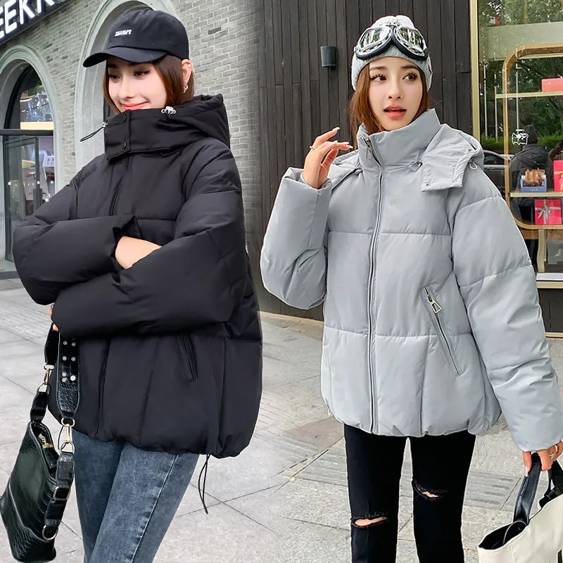 Hot Trade 2024 Winter New Korean Edition Women's Short Down Padded Jacket Thickened Hooded Women's Padded Jacket Student Padded Jacket